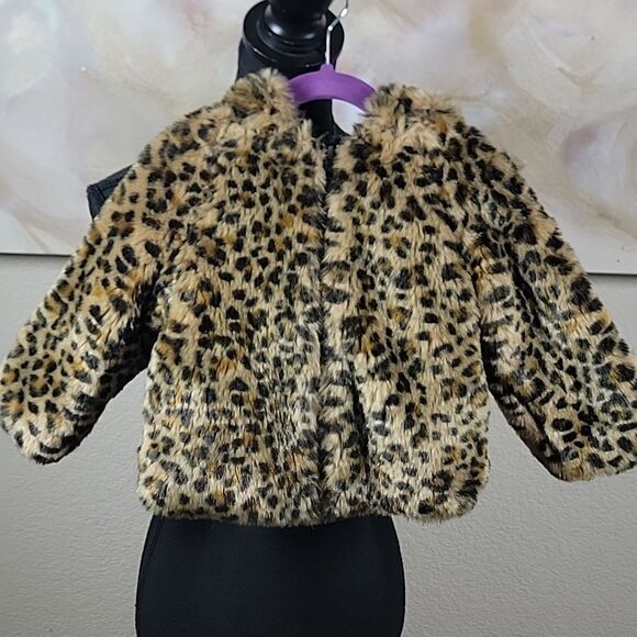 GAP Other - Baby Gap Cheetah Faur Fur Coat with Hood